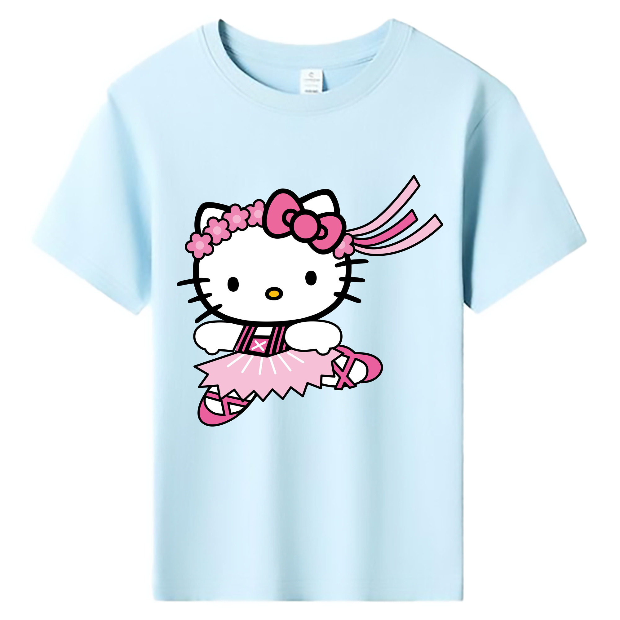 （画像用） Hello Kitty ハローキティ 綿100％キッズTシャツ（フロントプリント）